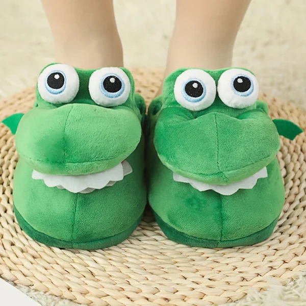 Pantoufles en coton motif Crocodile pour enfants, pour marcher et danser avec la bouche ouverte, chaudes et confortables, idéal comme cadeau de noël – Image 5